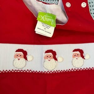 Classic Whimsy 3T Red Santa Overall